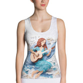 Serene Lotus Women's Tank Top front view on model