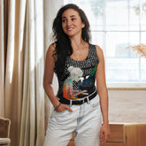 Retro Pop Women's Tank Top in bright colors on white background