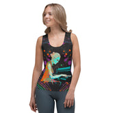 Abstract Burst pattern on Women's Tank Top showcasing vibrant colors.