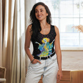 Flower Power Women's Tank Top Front View.