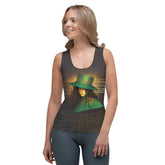 Front view of Enchanting Echo Women's Tank Top, showcasing a stylish and breathable design