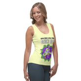Meditative Muse women's yoga tank top in serene setting.