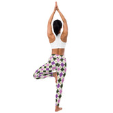 Elegant Diamond Symphony All-Over Print Yoga Leggings