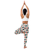 Diamond Elegance All-Over Print Yoga Leggings