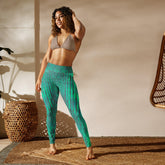 Refreshing Aqua Yoga Leggings for an invigorating yoga experience