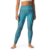Peaceful Light Blue Yoga Leggings for a calming yoga session