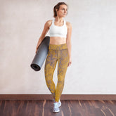 Distressed Canvas Yoga Leggings