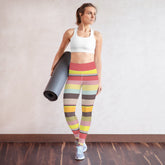 Electric Sunrise Colorful Stripe All-Over Print Yoga Leggings
