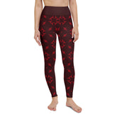 Mystic Moonlight Yoga Leggings with celestial pattern for yoga practice.