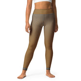 Ruby Radiance Yoga Leggings on model in yoga pose