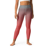Amethyst Aura Yoga Leggings on white background