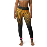 Tanzanite Twirl Yoga Leggings on a model