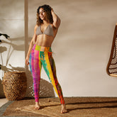 Headline Hues Yoga Leggings being worn in an advanced yoga pose.
