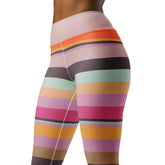 Fiesta Fiesta Colorful Stripe All-Over Print Yoga Leggings