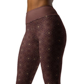 Close-up of Boho Chic Mandala Yoga Leggings showing intricate mandala design.