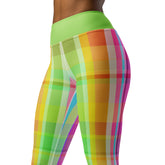 Vibrant Electric Sunrise Yoga Leggings, capturing the beauty of dawn for an uplifting practice.