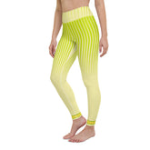 Onyx Orbits Yoga Leggings on a model showcasing flexibility.