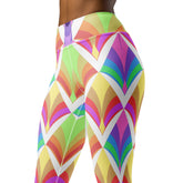 Serenity Stride All-Over Print Yoga Leggings in a yoga pose.