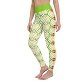 Ethereal Feathers patterned yoga leggings