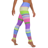 Cosmic Carnival Colorful Stripe All-Over Print Yoga Leggings