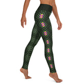 Comfortable Zen Garden allover print leggings for yoga.