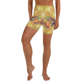 Leafy Tranquility All-Over Print Yoga Shorts - Beyond T-shirts