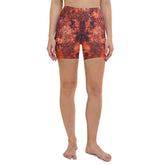 Scroll Print Yoga Shorts