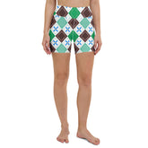 Timeless Diamond All-Over Print Yoga Shorts