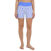 Dreamcatcher Delight Yoga Shorts on white background