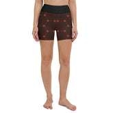 Serene Serenade Yoga Shorts on model demonstrating stretchability