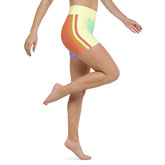 Close-up of Radiant Stripe Fusion Yoga Shorts fabric