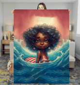 Close-up of the plush American Vision Sherpa Blanket texture.