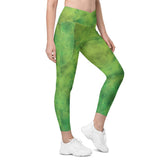 Angelic Iris Gallery Crossover Leggings - Front View