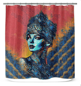 Colorful artistic design on Artistic Admiration Shower Curtain