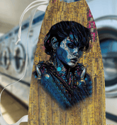 Artistic Adventure themed laundry bag with vibrant colors.