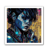 Close-up detail of Artistic Adventure Wrapped Canvas showing vibrant colors.