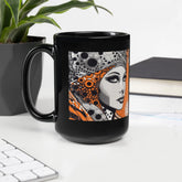 Artistic Aptitude Black Glossy Mug Front View