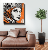 Close-up view of Artistic Aptitude wrapped canvas texture.