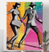 Balletic Drama Attire Sherpa Blanket in living room setting.