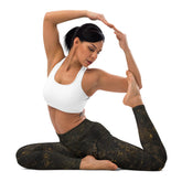Elegant balletic-style yoga leggings on a model