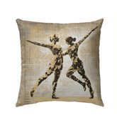 Balletic Fantasia Of Fashion Outdoor Pillow - Beyond T-shirts