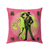 Outdoor pillow with Balletic Intensity Attire design, bringing elegance and comfort to garden furniture.