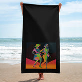 Balletic Intimacy Attire Towel displayed in a luxurious bathroom setting.