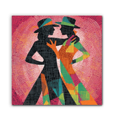 Balletic Movement Fashion Canvas in Elegant Room Setting