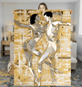 Balletic Reverie Sherpa Blanket in elegant design