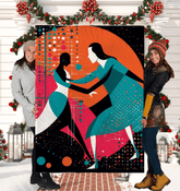 Balletic Rhapsody Attire Sherpa Blanket displayed on a cozy bedroom setting.