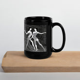 Balletic Romance Black Glossy Mug front view