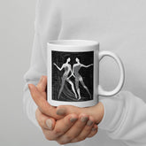 Balletic Romance white glossy mug on a kitchen counter