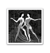 Balletic Romance Attire canvas close-up detail