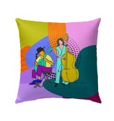 Band Of Musicians Outdoor Pillow - Beyond T-shirts